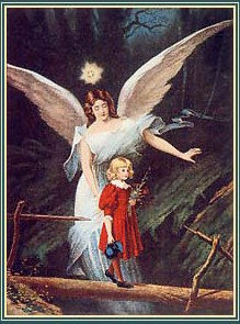 angel-guarding-protecting-little-girl-on-bridge