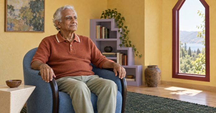 Relationship patterns and personal choice A mature man seated in a blue armchair near a window.