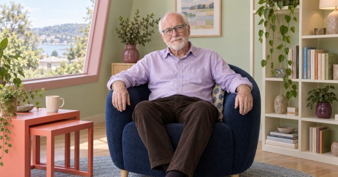 Trust, Privacy and Shared Expectations Older man reflecting calmly in a bright sitting room.